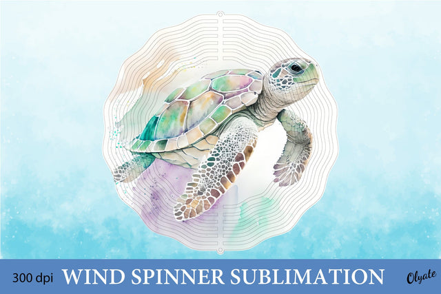 Turtle Wind Spinner Sublimation. Wind Spinner Design Sublimation Olga Terlyanskaya 
