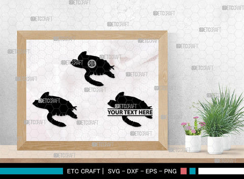 Turtles Monogram, Turtle Silhouette, Turtle SVG, Aquatic Turtle Svg, Sea Turtle Svg, Tortoise Svg, Aquatic Animal Svg, SB00330 SVG ETC Craft 