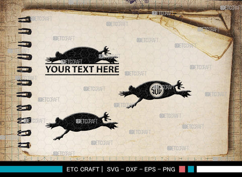 Turtles Monogram, Turtle Silhouette, Turtle SVG, Aquatic Turtle Svg, Sea Turtle Svg, Tortoise Svg, Aquatic Animal Svg, SB00330 SVG ETC Craft 