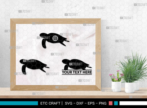 Turtles Monogram, Turtle Silhouette, Turtle SVG, Aquatic Turtle Svg, Sea Turtle Svg, Tortoise Svg, Aquatic Animal Svg, SB00330 SVG ETC Craft 