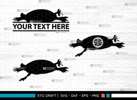 Turtles Monogram, Turtle Silhouette, Turtle SVG, Aquatic Turtle Svg, Sea Turtle Svg, Tortoise Svg, Aquatic Animal Svg, SB00330 SVG ETC Craft 