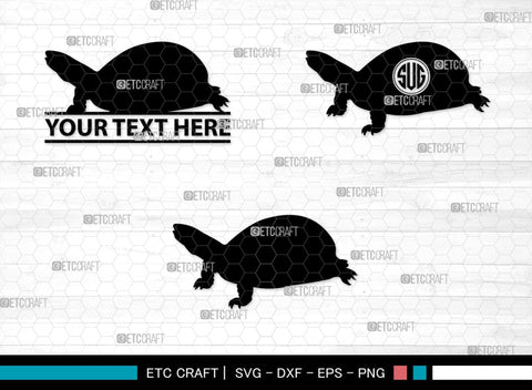 Turtles Monogram, Turtle Silhouette, Turtle SVG, Aquatic Turtle Svg, Sea Turtle Svg, Tortoise Svg, Aquatic Animal Svg, SB00330 SVG ETC Craft 