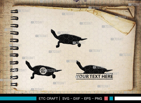 Turtles Monogram, Turtle Silhouette, Turtle SVG, Aquatic Turtle Svg, Sea Turtle Svg, Tortoise Svg, Aquatic Animal Svg, SB00330 SVG ETC Craft 
