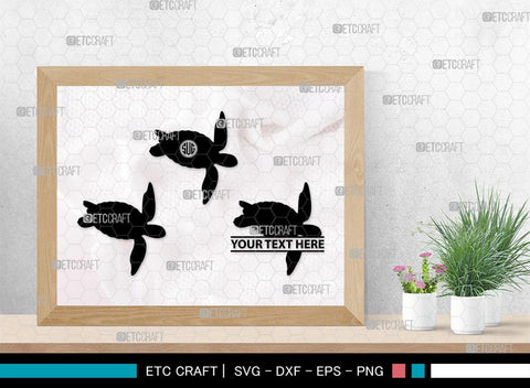 Turtles Monogram, Turtle Silhouette, Turtle SVG, Aquatic Turtle Svg, Sea Turtle Svg, Tortoise Svg, Aquatic Animal Svg, SB00330 SVG ETC Craft 
