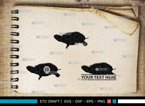 Turtles Monogram, Turtle Silhouette, Turtle SVG, Aquatic Turtle Svg, Sea Turtle Svg, Tortoise Svg, Aquatic Animal Svg, SB00330 SVG ETC Craft 