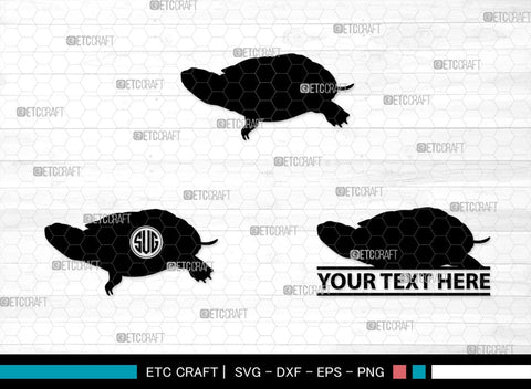 Turtles Monogram, Turtle Silhouette, Turtle SVG, Aquatic Turtle Svg, Sea Turtle Svg, Tortoise Svg, Aquatic Animal Svg, SB00330 SVG ETC Craft 