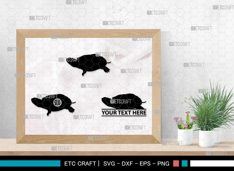 Turtles Monogram, Turtle Silhouette, Turtle SVG, Aquatic Turtle Svg, Sea Turtle Svg, Tortoise Svg, Aquatic Animal Svg, SB00330 SVG ETC Craft 