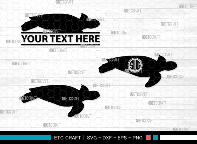 Turtles Monogram, Turtle Silhouette, Turtle SVG, Aquatic Turtle Svg, Sea Turtle Svg, Tortoise Svg, Aquatic Animal Svg, SB00330 SVG ETC Craft 