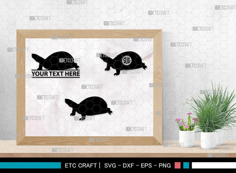 Turtles Monogram, Turtle Silhouette, Turtle SVG, Aquatic Turtle Svg, Sea Turtle Svg, Tortoise Svg, Aquatic Animal Svg, SB00330 SVG ETC Craft 