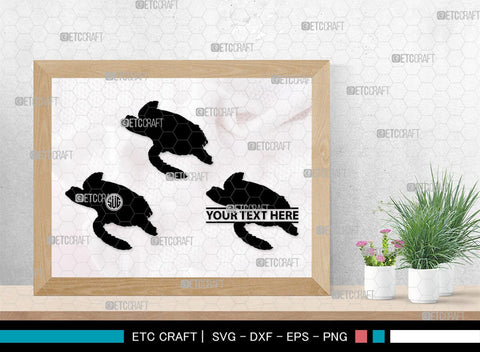 Turtles Monogram, Turtle Silhouette, Turtle SVG, Aquatic Turtle Svg, Sea Turtle Svg, Tortoise Svg, Aquatic Animal Svg, SB00330 SVG ETC Craft 