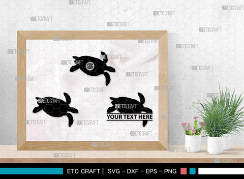 Turtles Monogram, Turtle Silhouette, Turtle SVG, Aquatic Turtle Svg, Sea Turtle Svg, Tortoise Svg, Aquatic Animal Svg, SB00330 SVG ETC Craft 