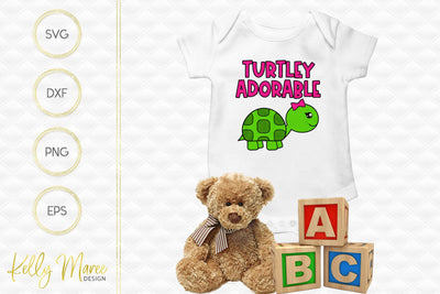 Turtley Adorable Turtle Hair Bow SVG Cut File Kelly Maree Design 