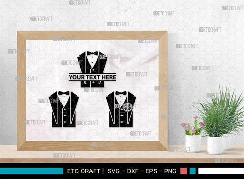 Tuxedo Monogram, Tuxedo Silhouette, Tuxedo SVG, Bow Tie Svg, Bow Svg, Tie Svg, SB00218 SVG ETC Craft 