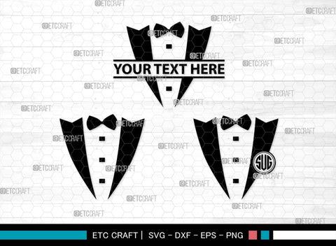 Tuxedo Monogram, Tuxedo Silhouette, Tuxedo SVG, Bow Tie Svg, Bow Svg, Tie Svg, SB00218 SVG ETC Craft 