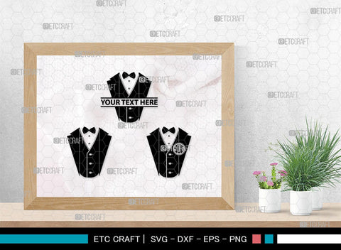 Tuxedo Monogram, Tuxedo Silhouette, Tuxedo SVG, Bow Tie Svg, Bow Svg, Tie Svg, SB00218 SVG ETC Craft 