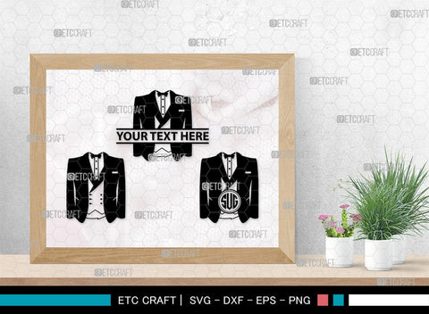 Tuxedo Monogram, Tuxedo Silhouette, Tuxedo SVG, Bow Tie Svg, Bow Svg, Tie Svg, SB00218 SVG ETC Craft 