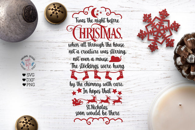 Twas The Night Before Christmas SVG SVG Graphic House Design 