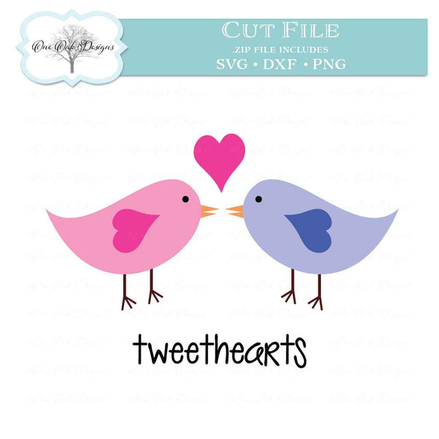 Tweethearts Bird Valentine SVG One Oak Designs 