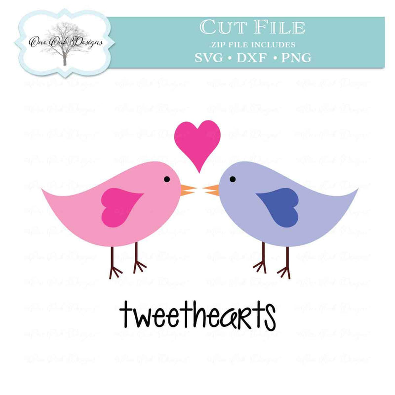 Tweethearts Bird Valentine SVG One Oak Designs 