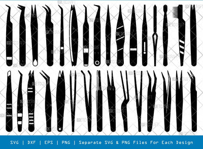 Tweezers Silhouette Svg Cricut Cut Files Png Bundle, SB01027 SVG ETC Craft 