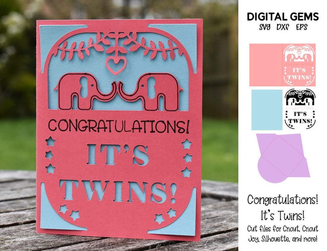 Twin card design. SVG Digital Gems 