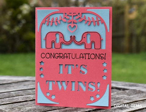 Twin card design. SVG Digital Gems 