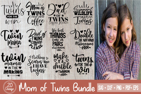 Twin mom svg bundle SVG Nbd161 