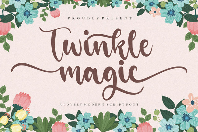 Twinkle Magic Lovely Modern Script Font Font Balpirick 