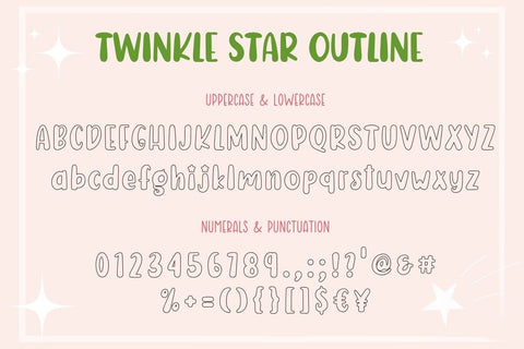 Twinkle Star Font Font AnningArts Design 