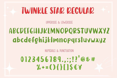 Twinkle Star Font Font AnningArts Design 