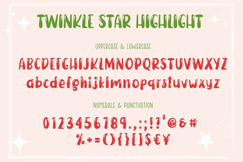 Twinkle Star Font Font AnningArts Design 