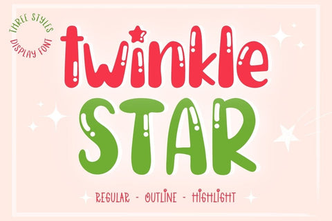 Twinkle Star Font Font AnningArts Design 