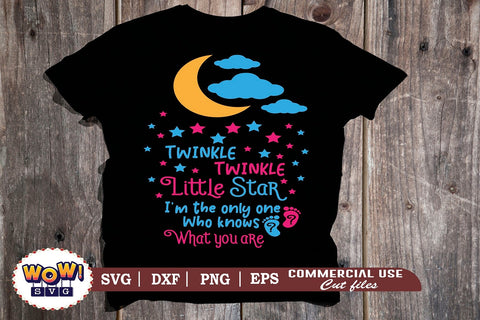 Twinkle Twinkle Little Star svg, Gender Reveal svg, Nursery SVG Wowsvgstudio 