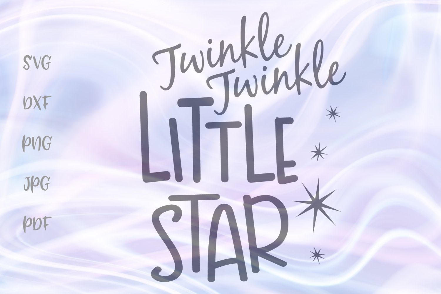 Twinkle Twinkle Little Stars Stencil Design - SVG FILE ONLY