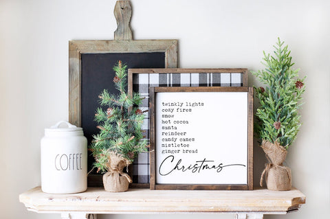 Twinkling Lights Christmas Sign SVG SVG Pickled Thistle Creative 