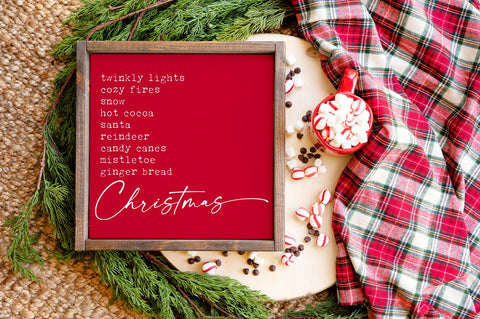 Twinkling Lights Christmas Sign SVG SVG Pickled Thistle Creative 