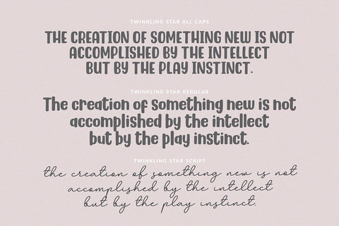 Twinkling Stars - Cute font duo Font Subectype Studio 