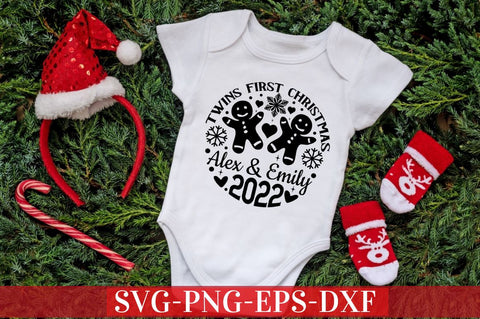 Twins first christmas alex & emily 2022 SVG SVG DESIGNISTIC 