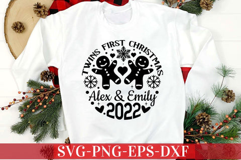 Twins first christmas alex & emily 2022 SVG SVG DESIGNISTIC 