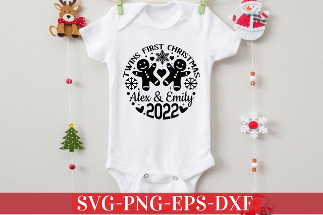 Twins first christmas alex & emily 2022 SVG SVG DESIGNISTIC 