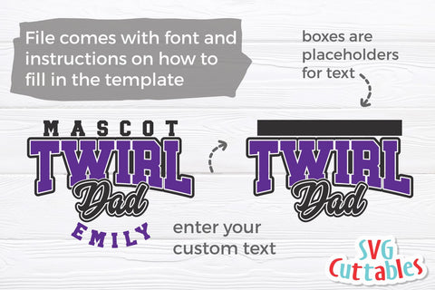 Twirl svg - Twirl Dad Template 006 - svg - eps - dxf - png - Majorette - Baton - Silhouette - Cricut - Digital Download SVG Svg Cuttables 