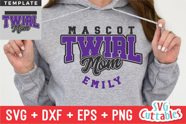 Twirl svg - Twirl Mom Template 005 - svg - eps - dxf - png - Majorette - Baton - Silhouette - Cricut - Digital Download SVG Svg Cuttables 