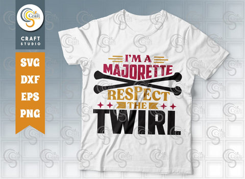 Twirler Bundle Vol-01 SVG, Twirler Sister Svg, Twirler Mom, Twirl Girl, I'm A Majorette Respect The Twirl, Livin That Twirl, Twirler Quote SVG ETC Craft 
