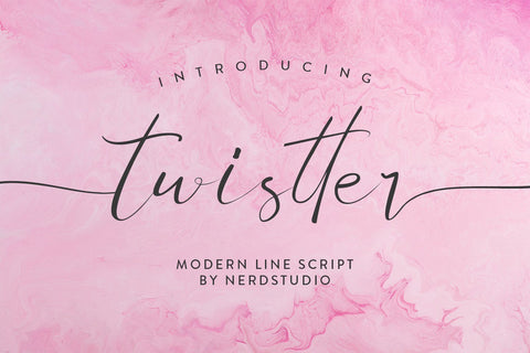 Twistter Modern Line Scrift Font Font nearzz 