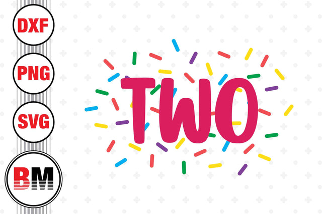 Two Birthday Donut Glaze SVG, PNG, DXF Files SVG BMDesign 