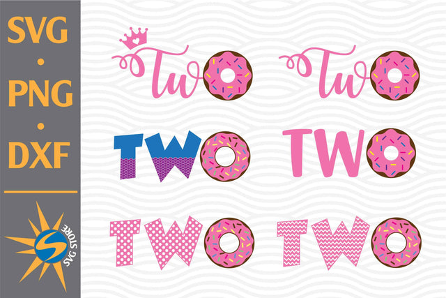 Two Donut SVG, PNG, DXF Digital Files Include SVG SVGStoreShop 