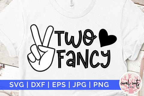 Two fancy - Birthday SVG EPS DXF PNG Cutting File SVG CoralCutsSVG 