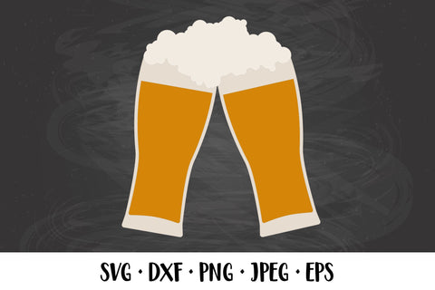 Two glasses of foaming beer SVG SVG LaBelezoka 