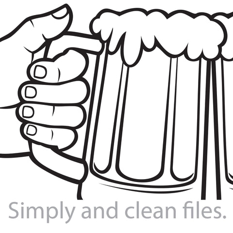 Two hands toasting glasses of beer SVG TribaliumArtSF 