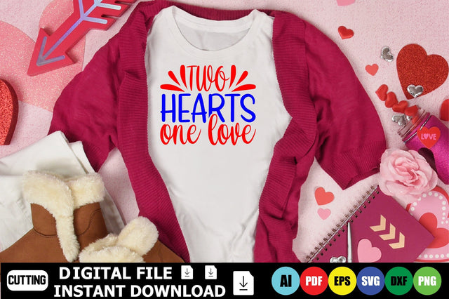Two Hearts One Love SVG Shahin alam 